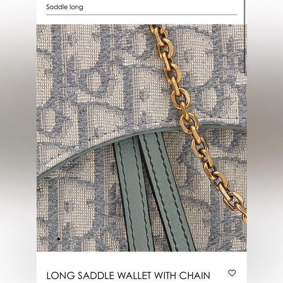 Saddle long wallet on chain canvas - Picture 12 of 14